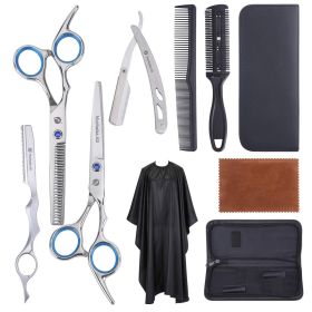 Hair Scissors Kit â€“ 10 Pieces Stainless Steel Precision Shears for Dry & Wet Hair, Professional and Personal Hair Cutting Set for Men and Women