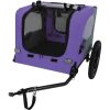 Outdoor Heavy Duty Collapsible Pet Bike Trailer with 16-Inch All-Terrain Wheels & Universal Hitch â€“ Foldable Dog/Cargo Carrier Cart for Bicycles